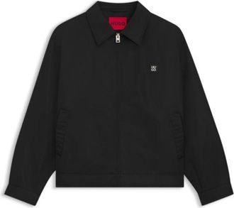 HUGO BOSS Water-repellent jacket with stacked-logo trim