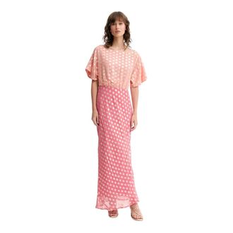 Never Fully Dressed Print Jurk - Dames - Maxi kleedjes - Roze - XS - Polyester - Kleedjes
