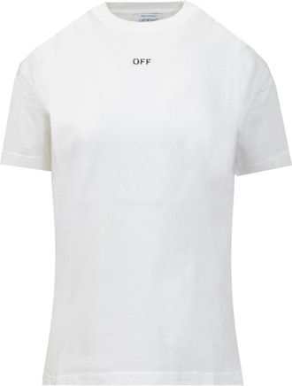 Off-white White Logo Crew Neck T-Shirt