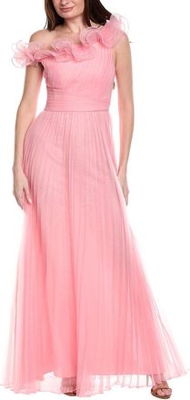 Marchesa Scuplted Wave A-Line Dress