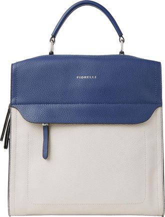 Fiorelli Womens Isla Large Backpack, Stylish Backpack with Adjustable Straps & Pockets, Faux Leather, Nautical Blue & Light Stone