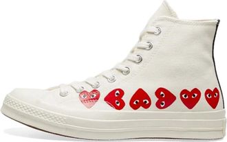 Converse Schoenen, Heren, Wit, 42 1/2 EU, Chuck 70 Hi Multi Heart