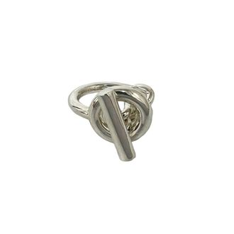 Herm&egrave;s Silver Silver 925 Band Ring (Pre-Owned)
