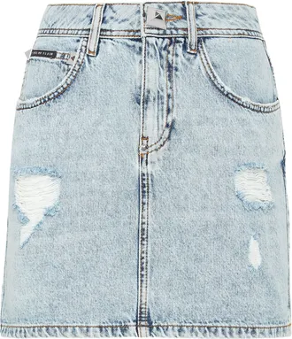 Philipp Plein Denim Mini Skirt