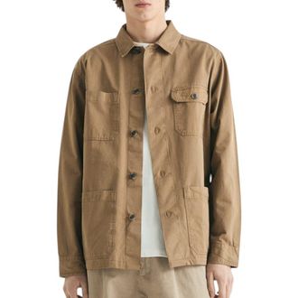 Scalpers Overshirt with Buttoned Pockets in Taupe at Nordstrom, Size Xx-Large L Eu