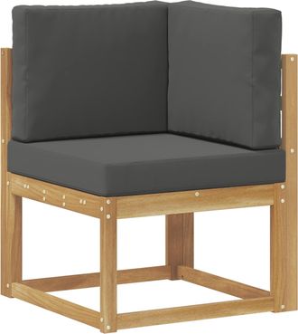 vidaXL Sof&aacute; De Esquina Para Exteriores Madera De Acacia S&oacute;lida Blanco Vidaxl