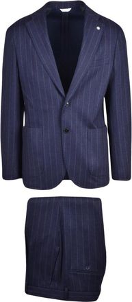 Manuel Ritz Blazer Stondato - Heren - Business pakken - Blauw - L - Leer - Kostuums