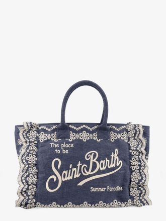 MC2 Saint Barth Borsa a mano Vanity Volant in canvas con ricami sangallo - MC2 SAINT BARTH - gender_Woman