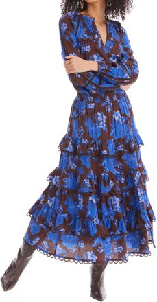 Allison New York Savannah Midi Skirt In Cobalt Floral