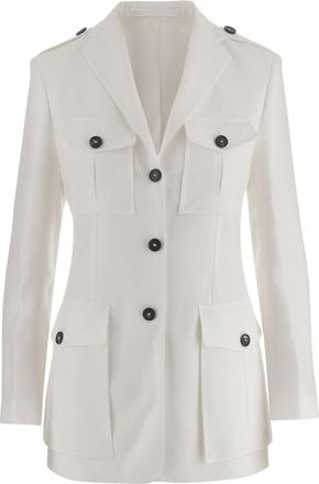 Tagliatore Single-Breasted Linen Jacket