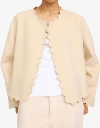 By Malene Birger Vibetta Wool Jacket In Vanilla Cream