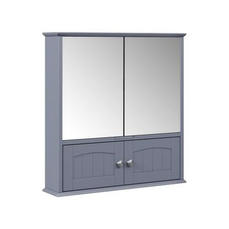 Vicco Armario Con Espejo Para Ba&ntilde;o Bianco, Gris, 56 X 58 Cm, Vicco