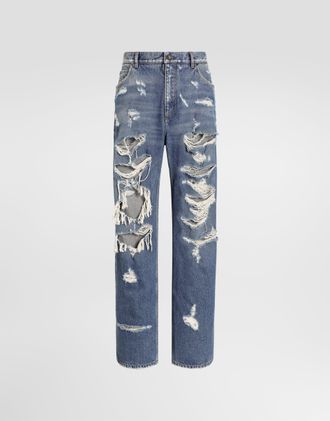 Dolce & Gabbana Denim Trousers - Man Denim Multi-colored 44