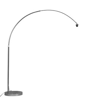 QAZQA Qazqa L&aacute;mpara De Arco Moderna Cromada Regulable Sin Pantalla