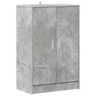 Berkfield Home Shoe Cabinet Concrete Grey 60x35x92 cm Engineered Wood | Size: 60 x 35 x 92 cm