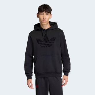 adidas Kapuzensweatshirt ADIDAS ORIGINALS MONOGRAM HD, Herren, Gr. XXL, schwarz, Obermaterial: 70% Baumwolle, 30% Polyester, angesetztes B&uuml;ndchen, Sweatshirt
