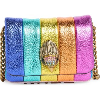 Kurt Geiger Nano Kensington Leather Crossbody Bag in Rainbow Multi at Nordstrom Rack