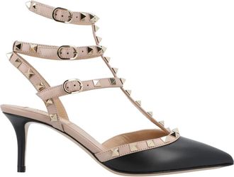 Valentino Schoenen, Dames, Zwart, 36 1/2 EU, Leer, Rockstud Caged Pump 65mm