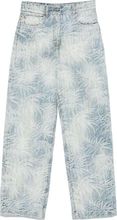 Palm Angels Light Blue Palms Jacquard Jeans