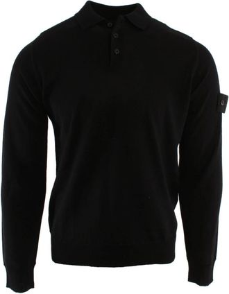 Stone Island Rondgebreide trui - Heren - Ronde hals truien - Zwart - S - Wol - Truien & Vesten