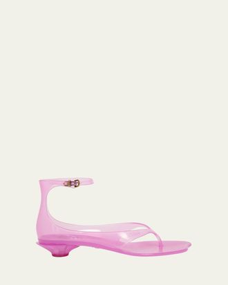 サンダル・ミュール Chloe Pastel Light-Blue Tpu Chloe Jelly Thong Sandals CHLOÉ Jelly TPU sandals | NET-A-PORTER