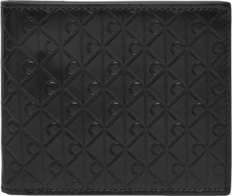 Calvin Klein Elegante leren bifold portemonnee - Heren - Portefeuilles - Zwart - ONE Size - Leer - Accessoires