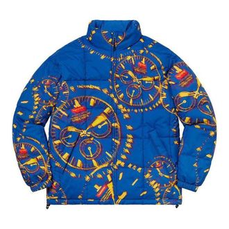 SUPREME Reversible Puffy Jacket Blue Gold SUP-FW20-148