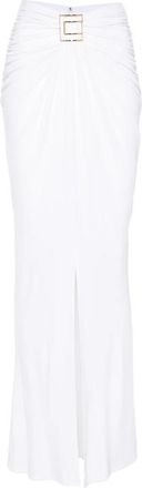 Elisabetta Franchi Logo-plaque Ruched Maxi Skirt