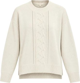 Marella Emmpadana Trui - Dames - Ronde hals truien - Beige - L - Wol - Truien & Vesten