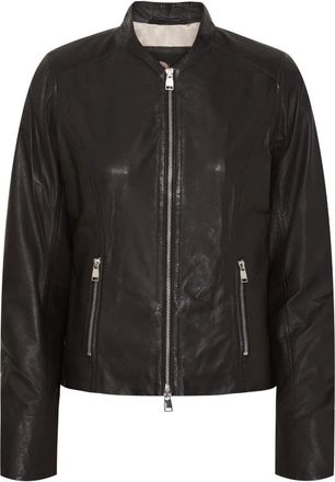 BTF-CPH Btfcph - Klassiek Leren Bikerjack - Dames - Jassen - Zwart - Maat: XL Zijde