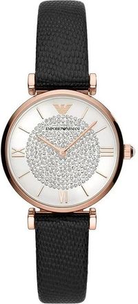Emporio Armani Ar 11387 - Dames - Horloges - Zwart - ONE Size - Leer - Accessoires
