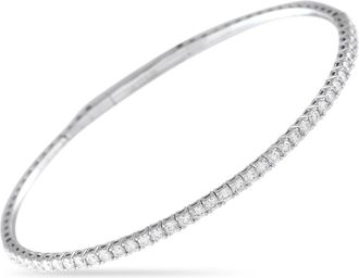 Luxury Bazaar 14K White Gold 1.10ct Lab-Grown Diamond Bracelet MF07-041725