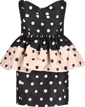 Fendi Black Printed Taffeta Dress