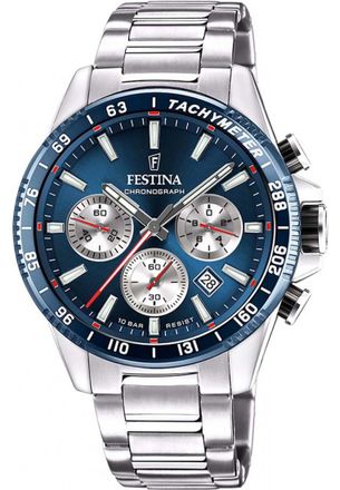 Festina F20560-2 Mens Timeless Chronograph Watch - Silver - One Size