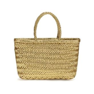 Dragon Diffusion Nantucket Geweven Leren Tote - Dames - Tassen - Geel - Maat: ONE Size Leer