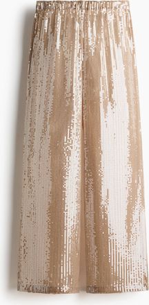 H&M Paillettenhose - Beige
