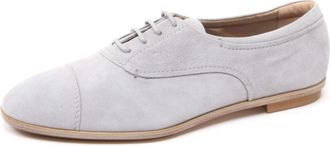 Tod's Italiaanse Leren Veterschoen - Dames - Veterschoenen - Grijs - 36 EU - Leer - Schoenen