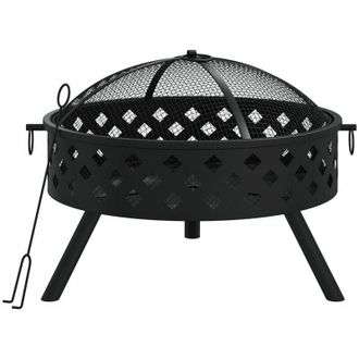 vidaXL Brasero Con Atizador Acero Xxl 58 Cm Vidaxl