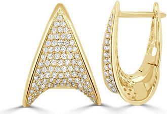 Sabrina Designs 14K 0.73 Ct. Tw. Diamond Hoop Earrings