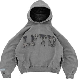 Lifted Anchors Mens Argyle Athletics Hoodie In Charcoal