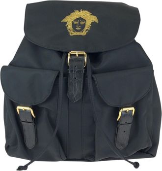 Versace Nylon Leather Backpack Vintage