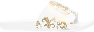 Versace Jeans Couture Witte Modieuze PU-Slippers - Dames - Sandalen - Wit - 35 EU - Schoenen