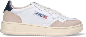 Autry White Medalist Low-Top Leather Sneakers