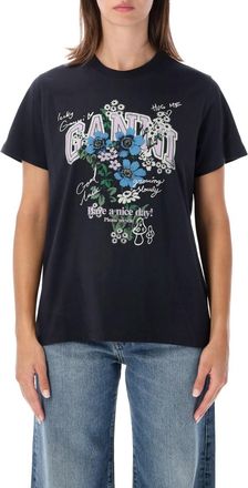 Ganni Black Crew Neck T-Shirt