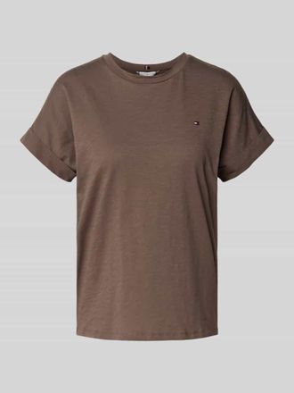 Tommy Hilfiger Regular Fit T-Shirt aus reiner Baumwolle in Hellbraun, Gr&ouml;&szlig;e S