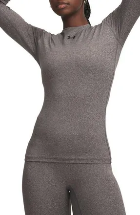 Under Armour ColdGear Performance Crewneck Top in 019 Charcoal at Nordstrom, Size Xx-Large