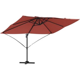 vidaXL Parasol Roma De Brazo Lateral Rojo, Negro 352 X 251 X 260 Cm Vidaxl