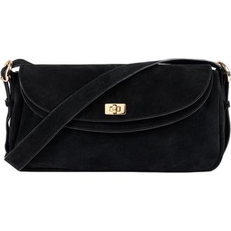 Sandro LE MAMBO suede bag in Black at Nordstrom, Size Medium