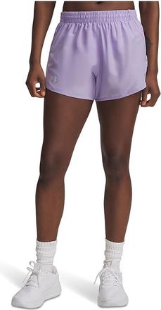 Under Armour Fly By Shorts Womens Shorts Transparent/Transparent/Reflective : LG (US 12-14), Mesh/Polyester