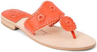 Jack Rogers Jacks Flat Sandal in Flame/Flame Pat at Nordstrom, Size 6.5